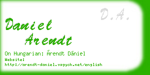 daniel arendt business card